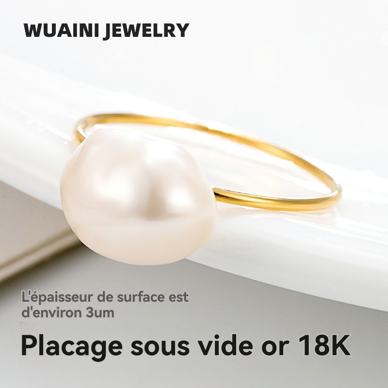 Bague Double Avec Perle  Femme | Bagues Bagues Bagues