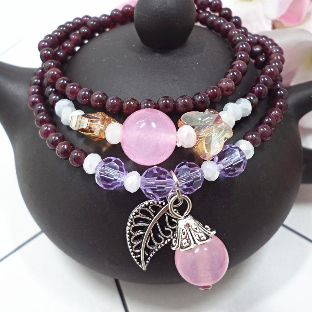 Ensemble De Bracelets En Perles Et Pierres  Femme | Bracelets Bijoux Bracelets