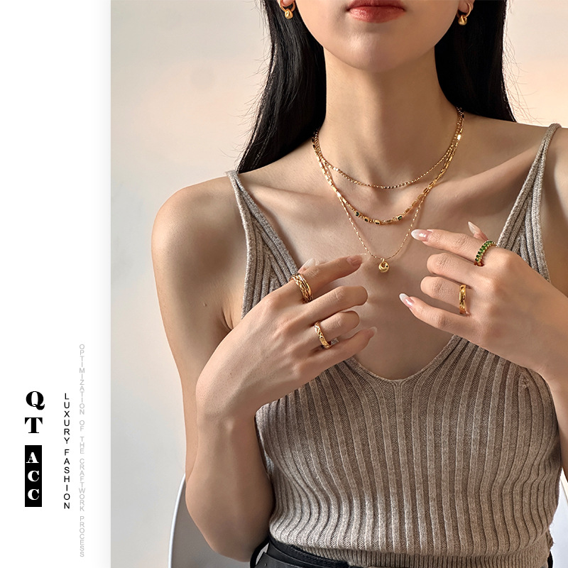 Ensemble De Colliers Avec Pierres  Femme | Colliers Bijoux Colliers