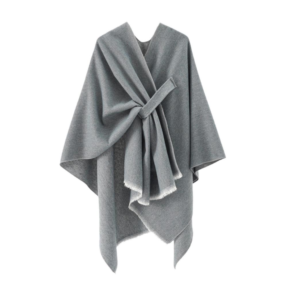 Poncho Tricoté Avec Détail De Couture  Femme | Ponchos Et Kimonos Ponchos Et Kimonos Femme