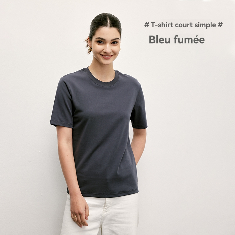 T-Shirt À Col Rond  Femme | Tops Et T-Shirts Tops Et T-Shirts Femme